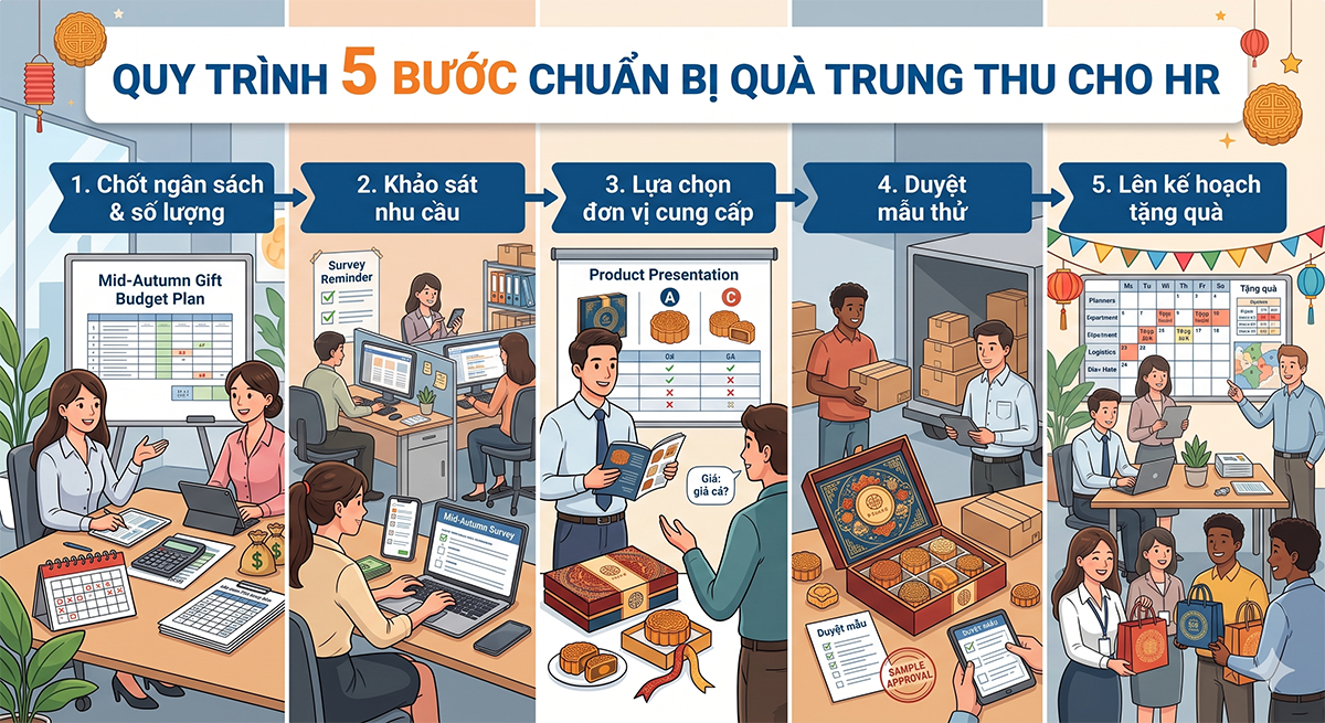 Quy Trình 5 Bước Chuẩn Bị Quà Trung Thu Cho HR
